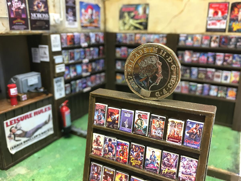 Illustration for article titled This Tiny Replica Video Store Offers Tiny '90s Nostalgia